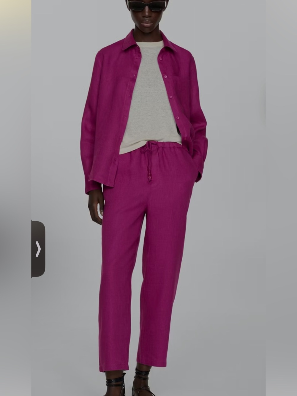 Mango Linen Outfit! Button-Up Shirt & Drawstring Pants Set